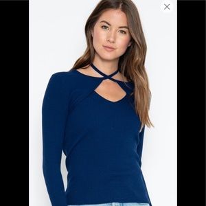 NWT One Grey Day Ellie Tie Top Small